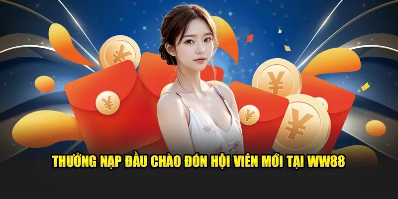 Thưởng nạp đầu chào đón hội viên mới tại WW88